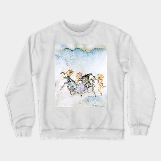 Fairies Dancing - The Tempest, Arthur Rackham Crewneck Sweatshirt by forgottenbeauty